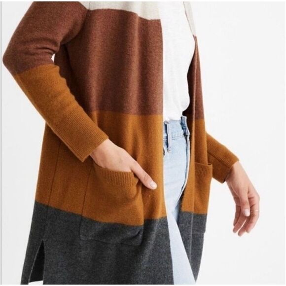 Madewell Kent Colorblock Cardigan Sweater Women’s Size Small - Picture 4 of 8